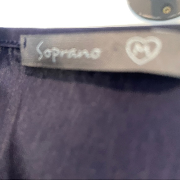 Soprano Retro Teal Navy Button Detail Dress Size Medium - Picture 5 of 6